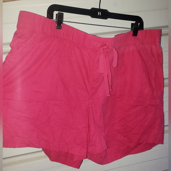 New! Plus Size 18 2X Lane Bryant Pink Linen blend summer shorts - Picture 1 of 4